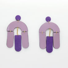 Charger l&#39;image dans la galerie, Boucles d&#39;oreilles •SOCA• violettes