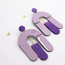 Charger l&#39;image dans la galerie, Boucles d&#39;oreilles •SOCA• violettes