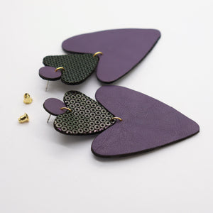 Boucles d'oreilles •BELLÄ• violettes