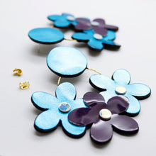 Charger l&#39;image dans la galerie, Boucles d&#39;oreilles •NINI• Bleues