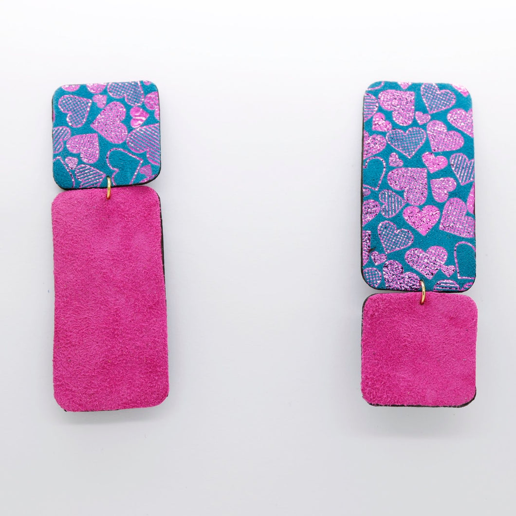 Boucles d'oreilles •GYNE• à motifs