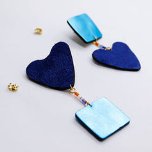 Charger l&#39;image dans la galerie, Boucles d&#39;oreilles •ALBERTA• bleues