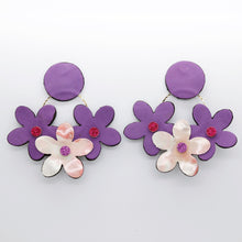 Charger l&#39;image dans la galerie, Boucles d&#39;oreilles •NINI• violettes