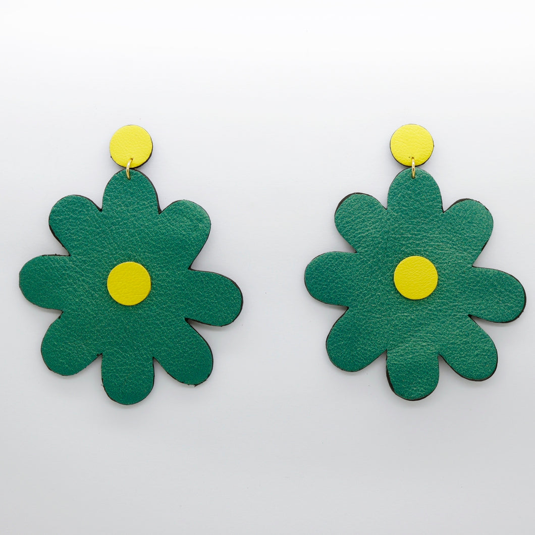 Boucles d'oreilles •SAINTA• vertes