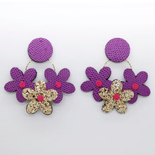 Charger l&#39;image dans la galerie, Boucles d&#39;oreilles •NINI• violettes