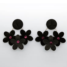 Charger l&#39;image dans la galerie, Boucles d&#39;oreilles •NINI• noires