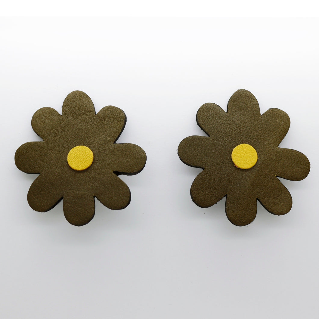 Boucles d'oreilles •DOUA• marrons