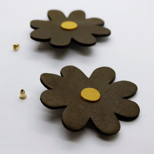 Boucles d'oreilles •DOUA• marrons