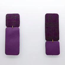 Charger l&#39;image dans la galerie, Boucles d&#39;oreilles •GYNE• violettes
