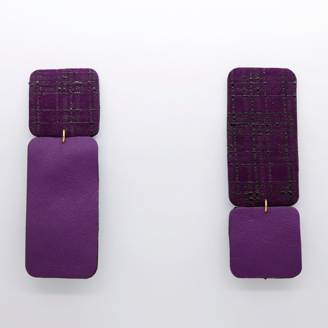 Boucles d'oreilles •GYNE• violettes