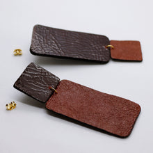 Charger l&#39;image dans la galerie, Boucles d&#39;oreilles •GYNE• marrons