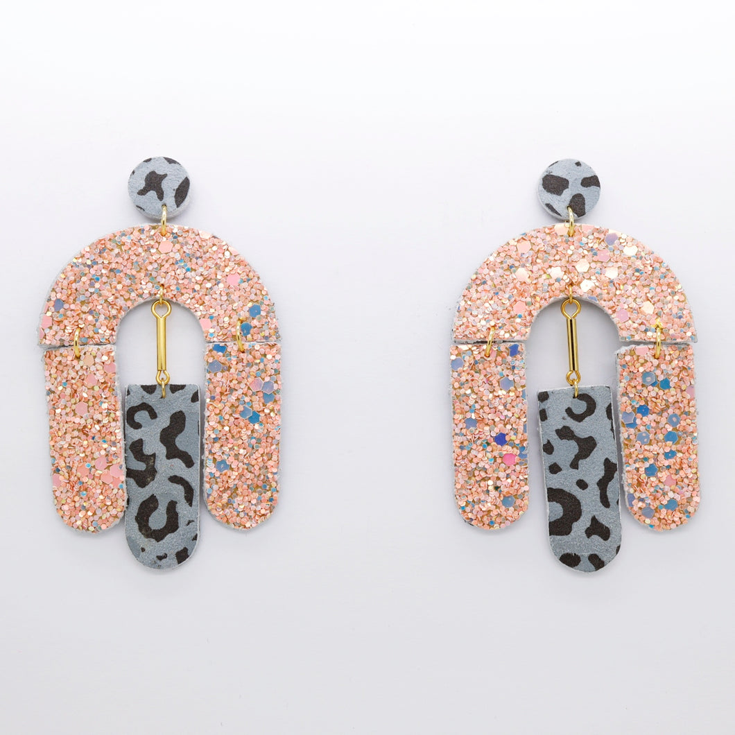 Boucles d'oreilles •SOCA• à paillettes