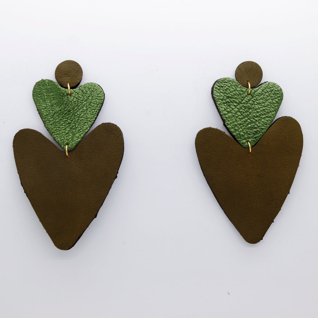 Boucles d'oreilles •BELLÄ• kaki