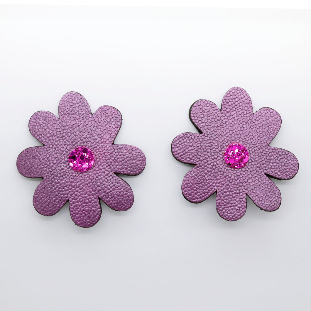 Boucles d'oreilles •DOUA• violettes