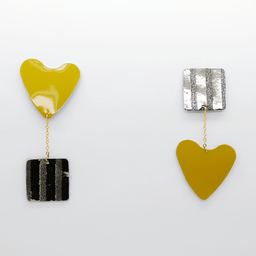 Boucles d'oreilles •ALBERTA• bicolores