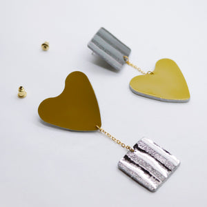 Boucles d'oreilles •ALBERTA• bicolores