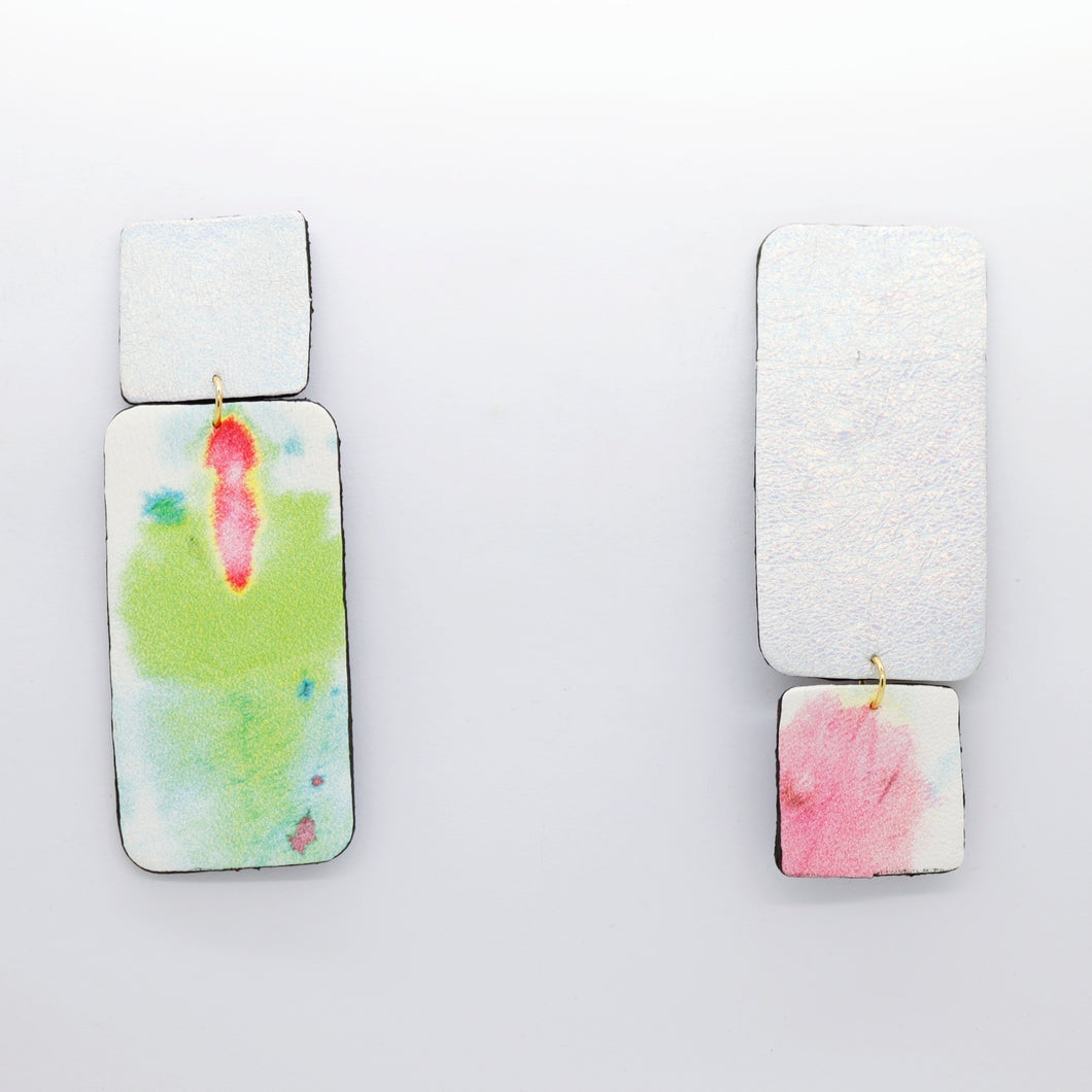 Boucles d'oreilles •GYNE• à motifs