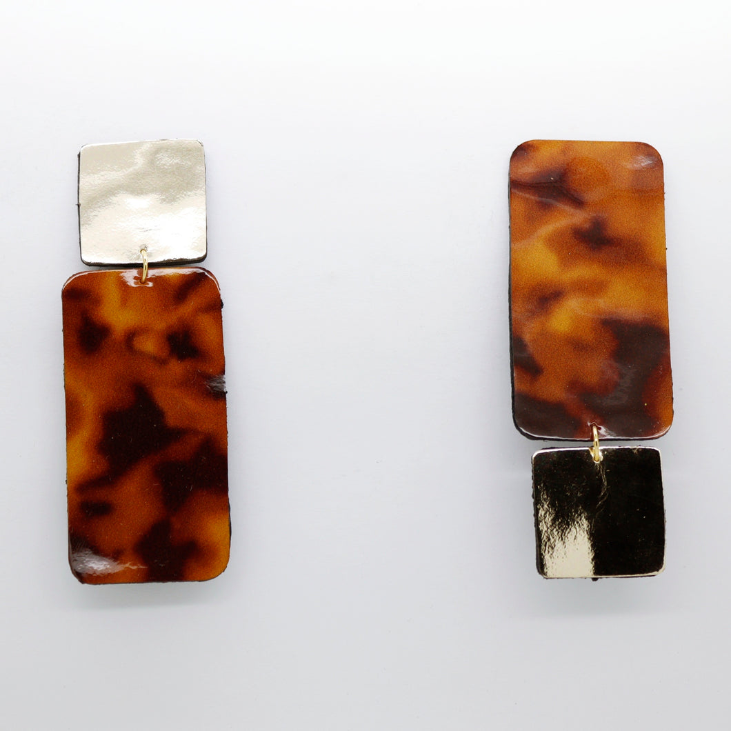 Boucles d'oreilles •GYNE• mordorées