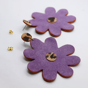 Boucles d'oreilles •SAINTA• parmes