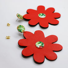 Charger l&#39;image dans la galerie, Boucles d&#39;oreilles •SAINTA• rouges