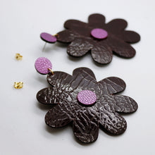 Charger l&#39;image dans la galerie, Boucles d&#39;oreilles •SAINTA• marrons