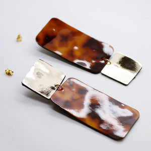 Boucles d'oreilles •GYNE• mordorées