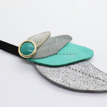 Charger l&#39;image dans la galerie, Headband - cuirs gris-vert