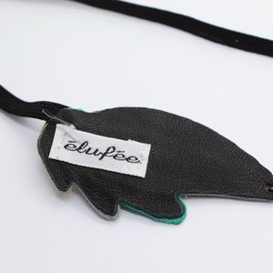 Headband - cuirs gris-vert