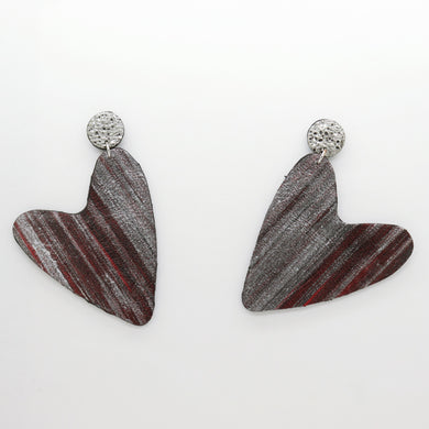 Boucles d'oreilles •AMÕR• grises