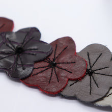Charger l&#39;image dans la galerie, Headband - cuirs bordeaux/gris