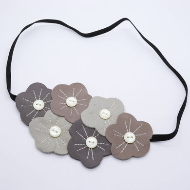 Headband - cuirs gris