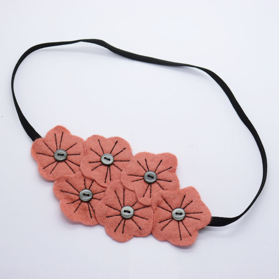 Headband - feutrine rose