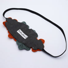 Charger l&#39;image dans la galerie, Headband - cuir et feutrine, noir et camel