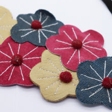 Charger l&#39;image dans la galerie, Headband - cuirs &amp; lin - tricolore