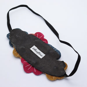 Headband - cuirs & lin - tricolore