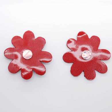 Boucles d'oreilles •DOUA• rouges