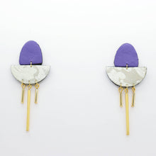 Charger l&#39;image dans la galerie, Boucles d&#39;oreilles •SAMARA• violettes