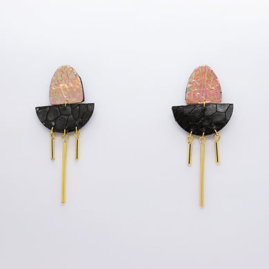 Boucles d'oreilles •SAMARA• Noires