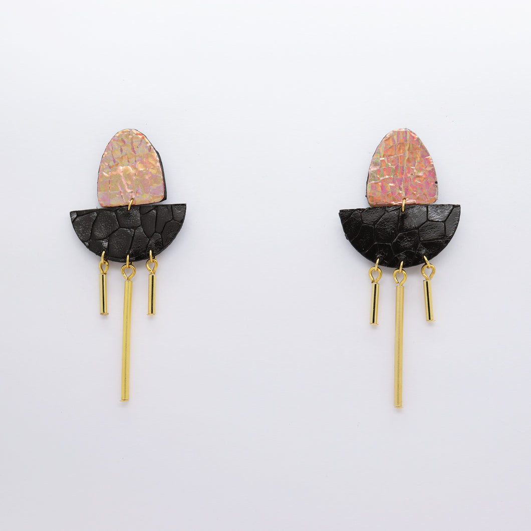 Boucles d'oreilles •SAMARA• Noires