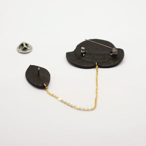 Broche •KARA• marron