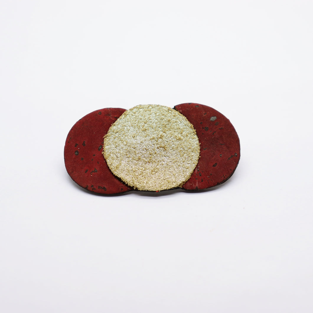 Broche •LUNA• bordeaux