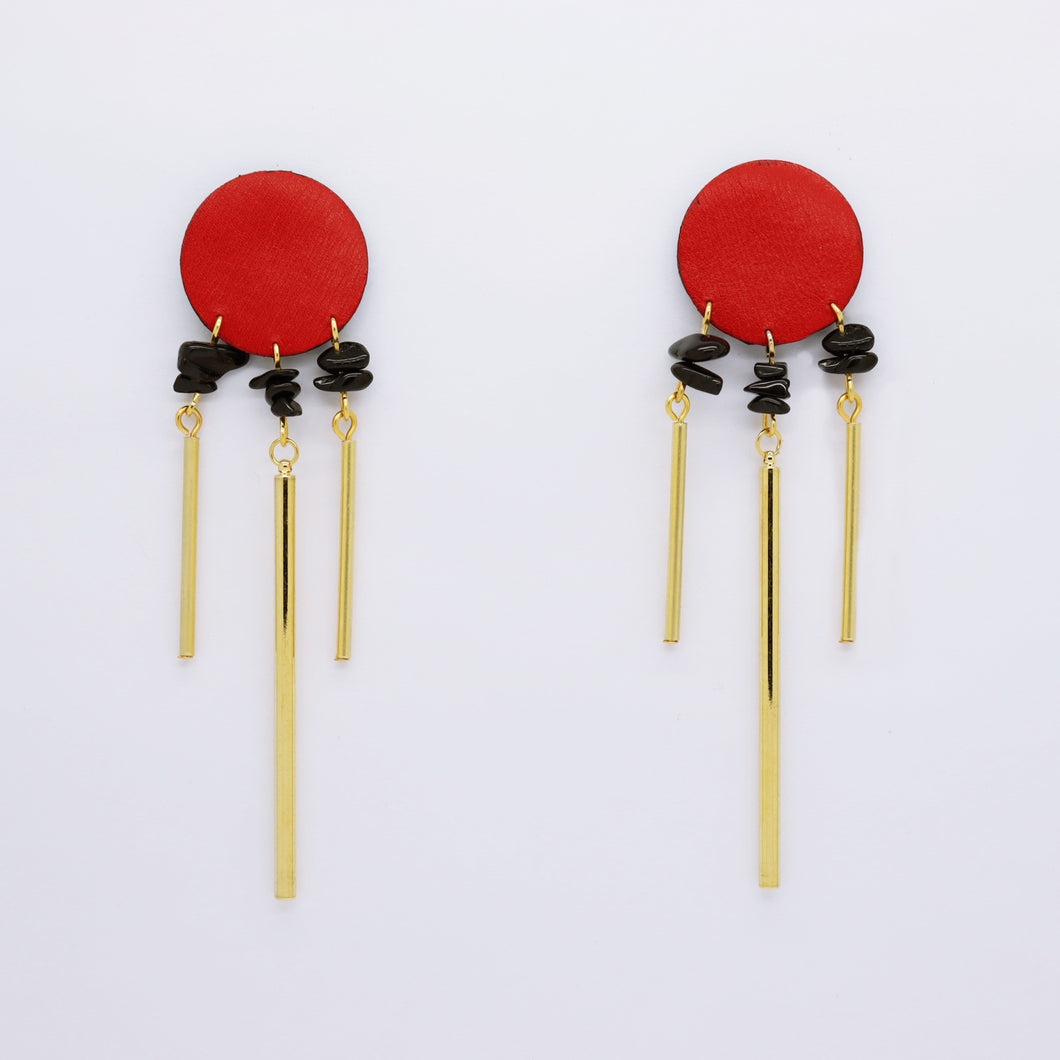 Boucles d'oreilles •TOTÉ• rouges