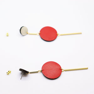 Boucles d'oreilles •RIA• rouges
