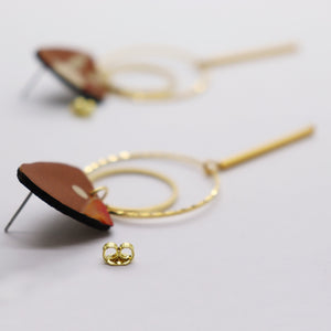 Boucles d'oreilles •Tina• Marrons